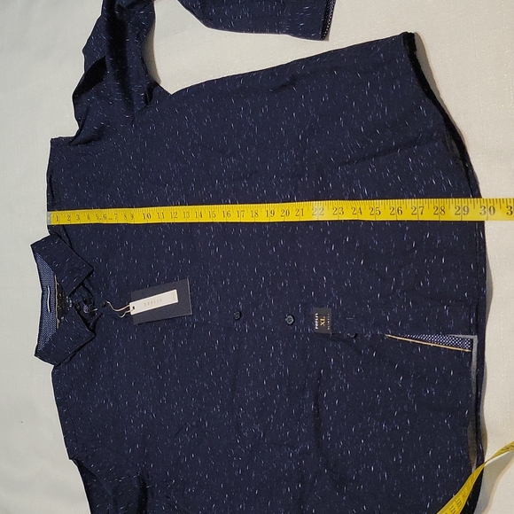 NWT  cactus man blue patterned long sleeve button up men's extra large - Picture 5 of 10